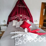 Double bed of the balcony room